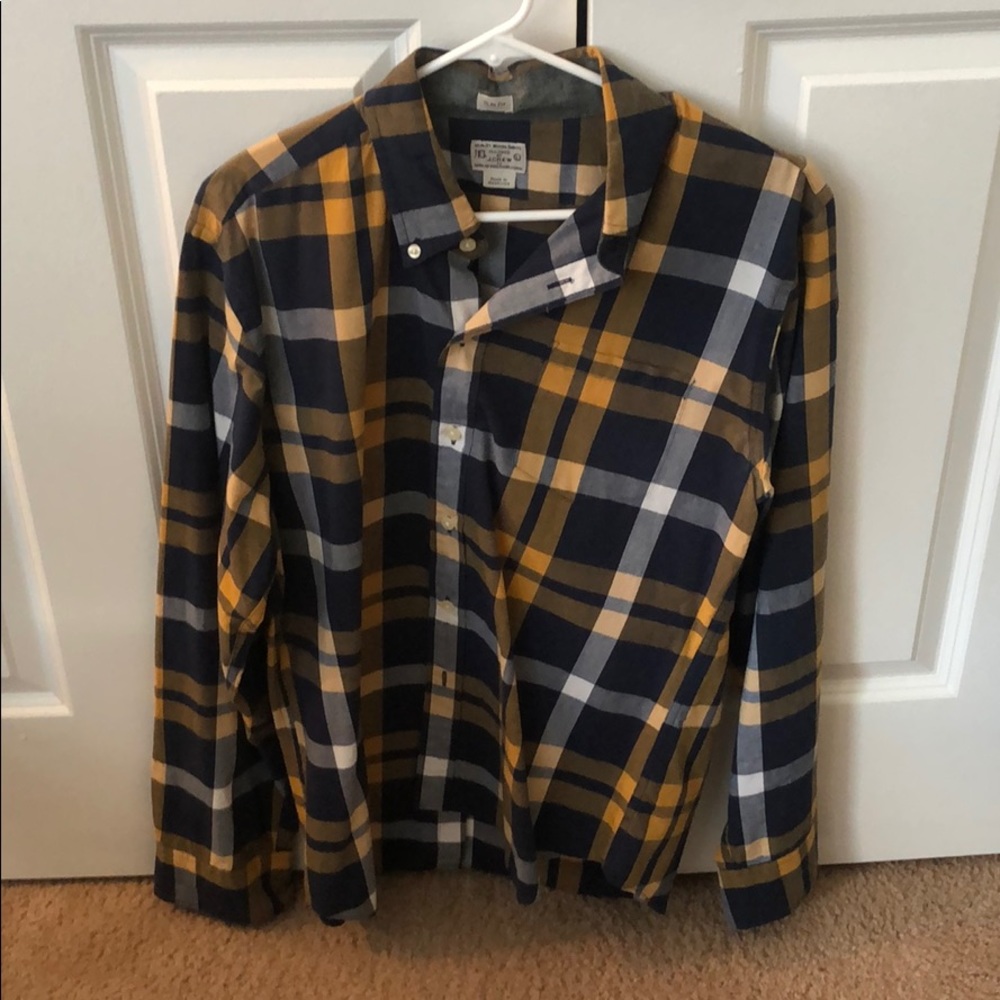 Blue and gold button down